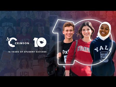 学生の成功を祝う10年 | Crimson Education - 10年間の学生の成功